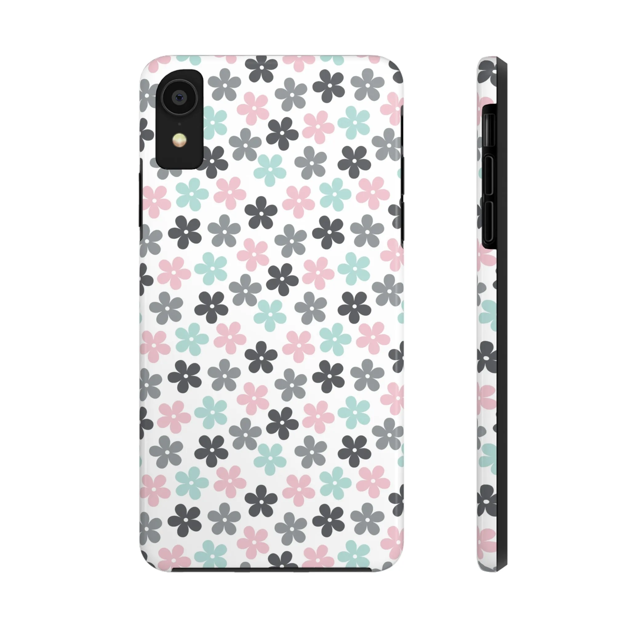 Pastel Groovy Flowers print design Tough Phone Case compatible with a large variety of iphone models