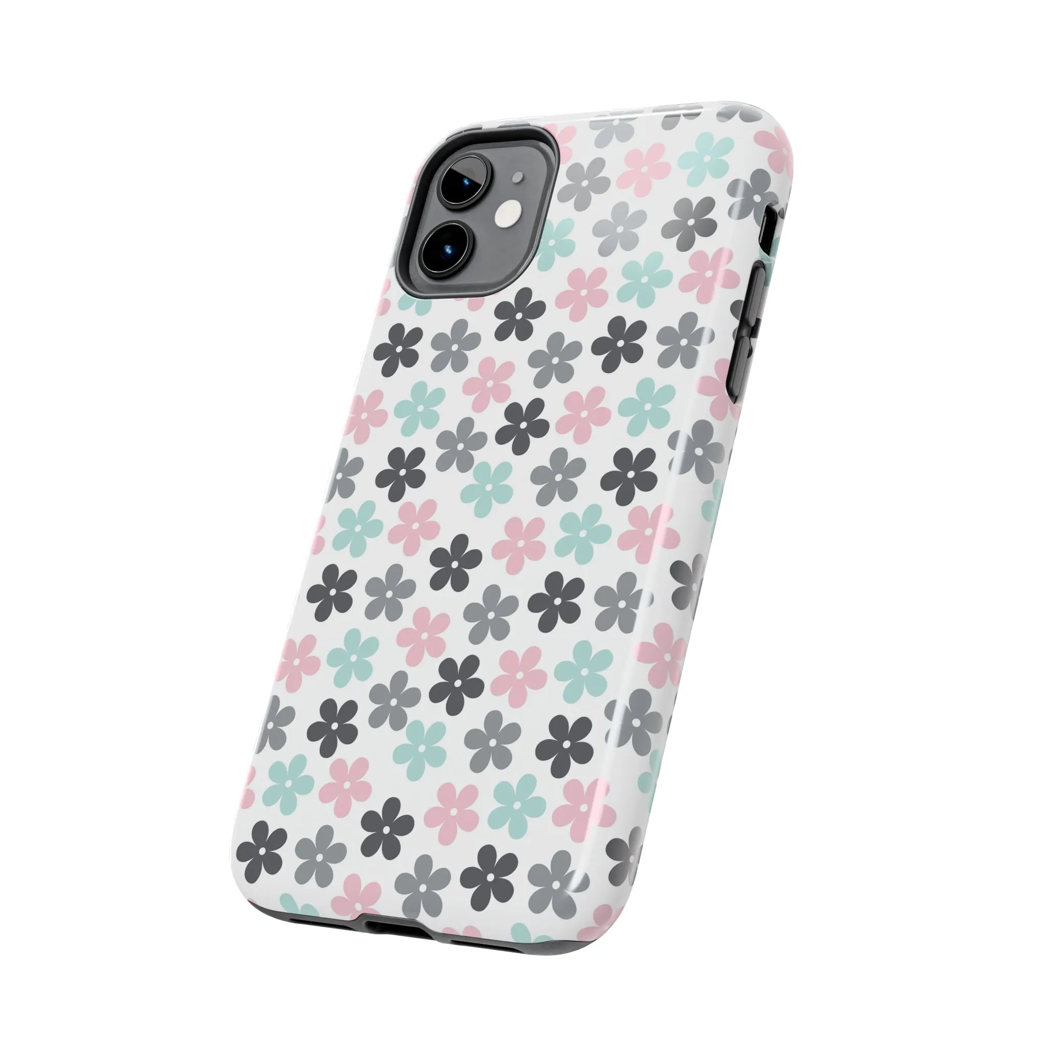 Pastel Groovy Flowers print design Tough Phone Case compatible with a large variety of iphone models