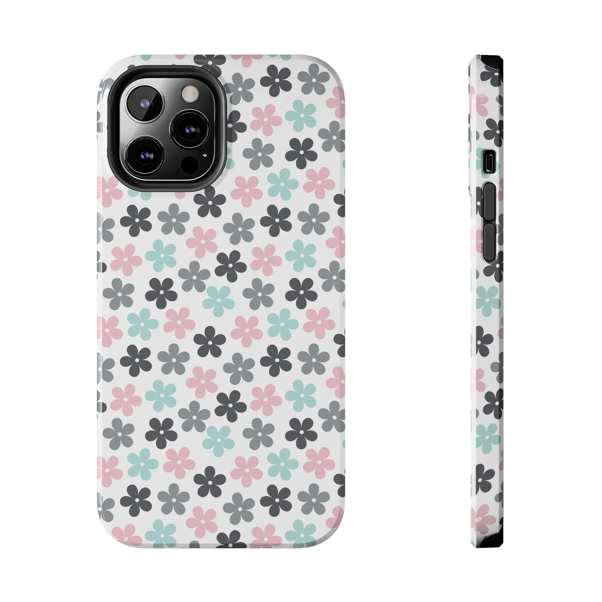 Pastel Groovy Flowers print design Tough Phone Case compatible with a large variety of iphone models