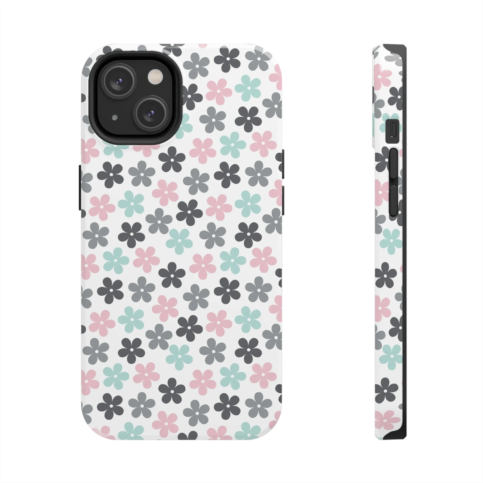 Pastel Groovy Flowers print design Tough Phone Case compatible with a large variety of iphone models