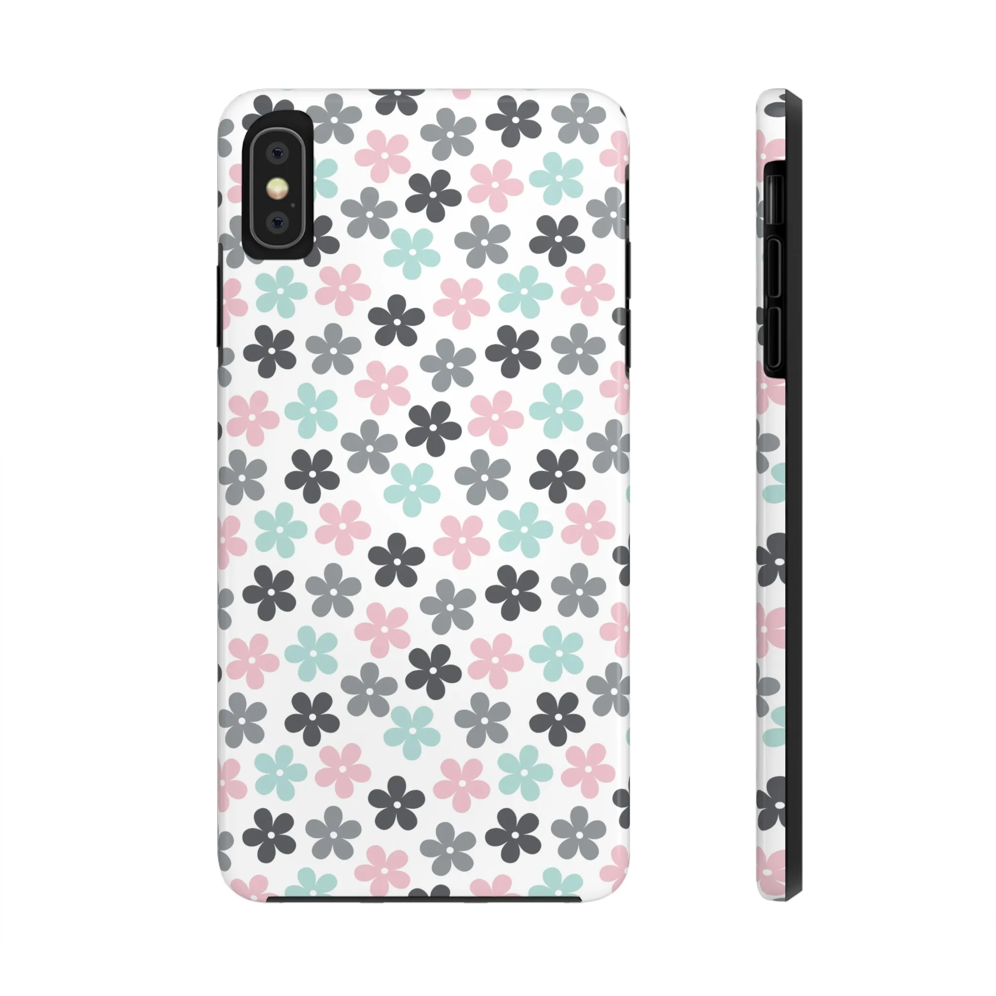 Pastel Groovy Flowers print design Tough Phone Case compatible with a large variety of iphone models