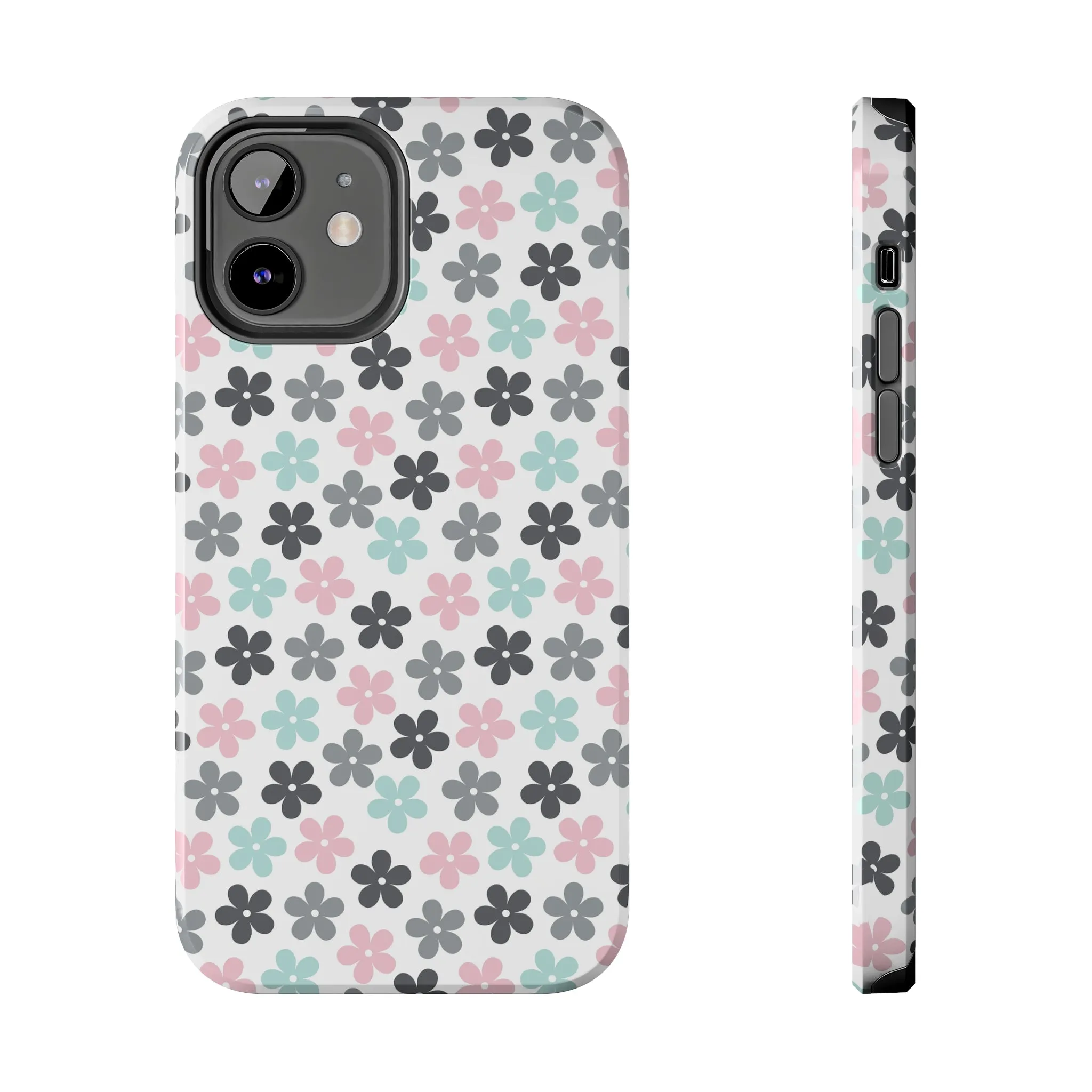 Pastel Groovy Flowers print design Tough Phone Case compatible with a large variety of iphone models