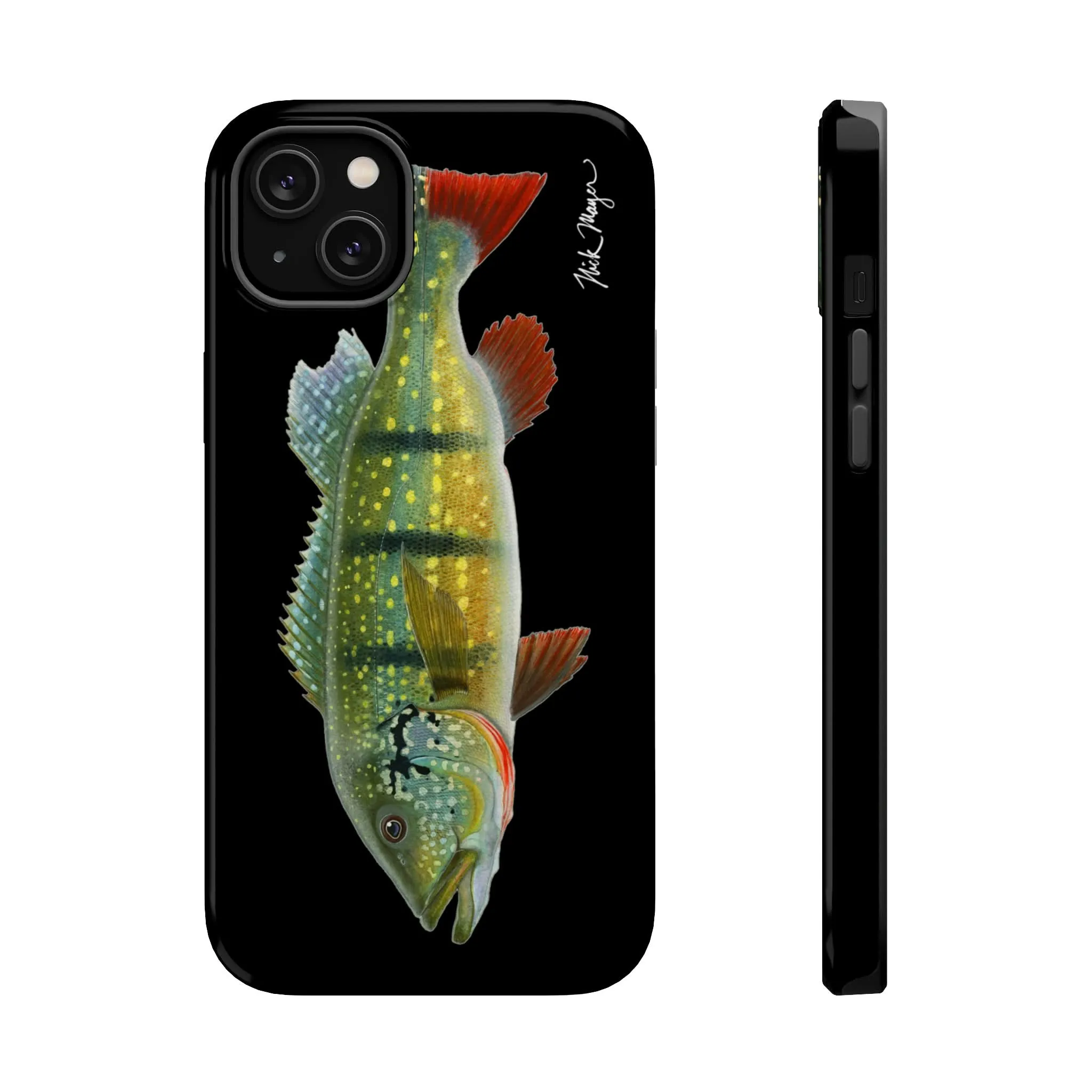 Peacock Bass MagSafe Black iPhone Case