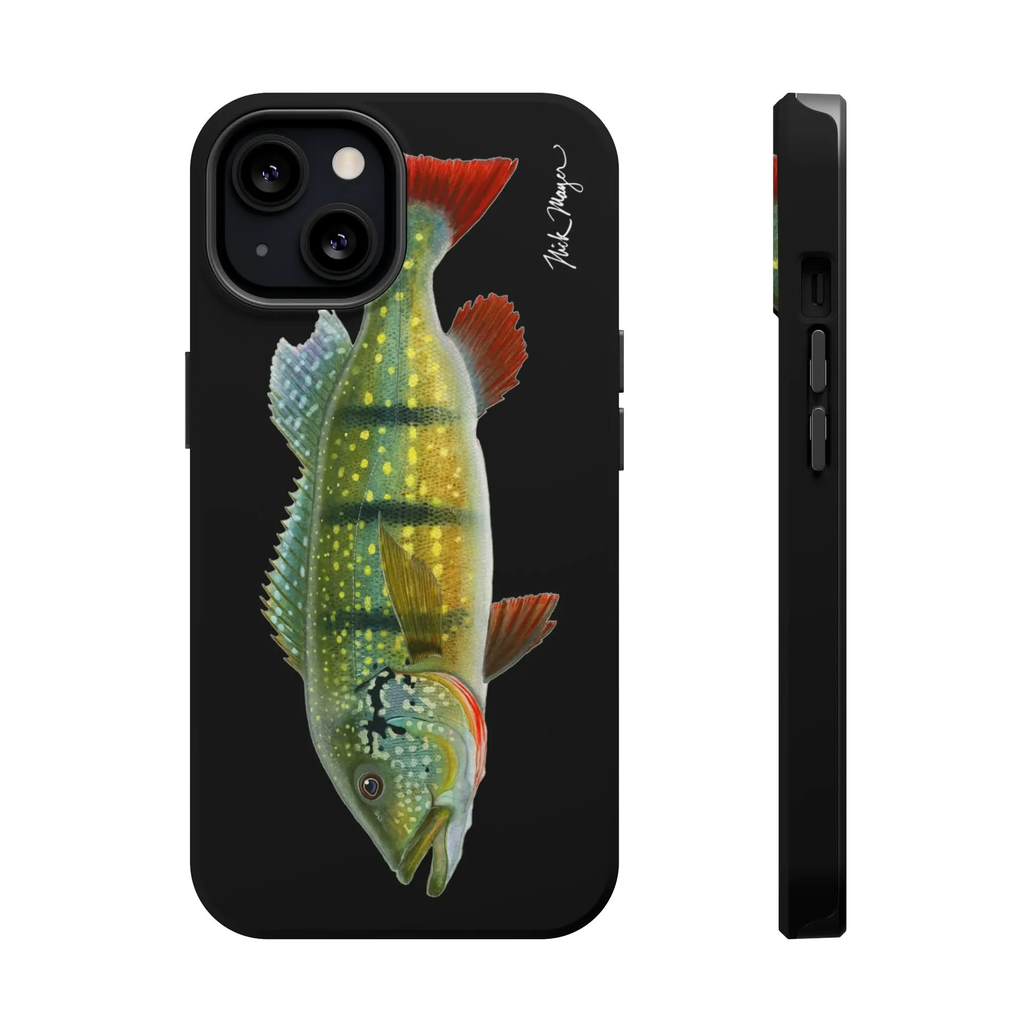 Peacock Bass MagSafe Black iPhone Case