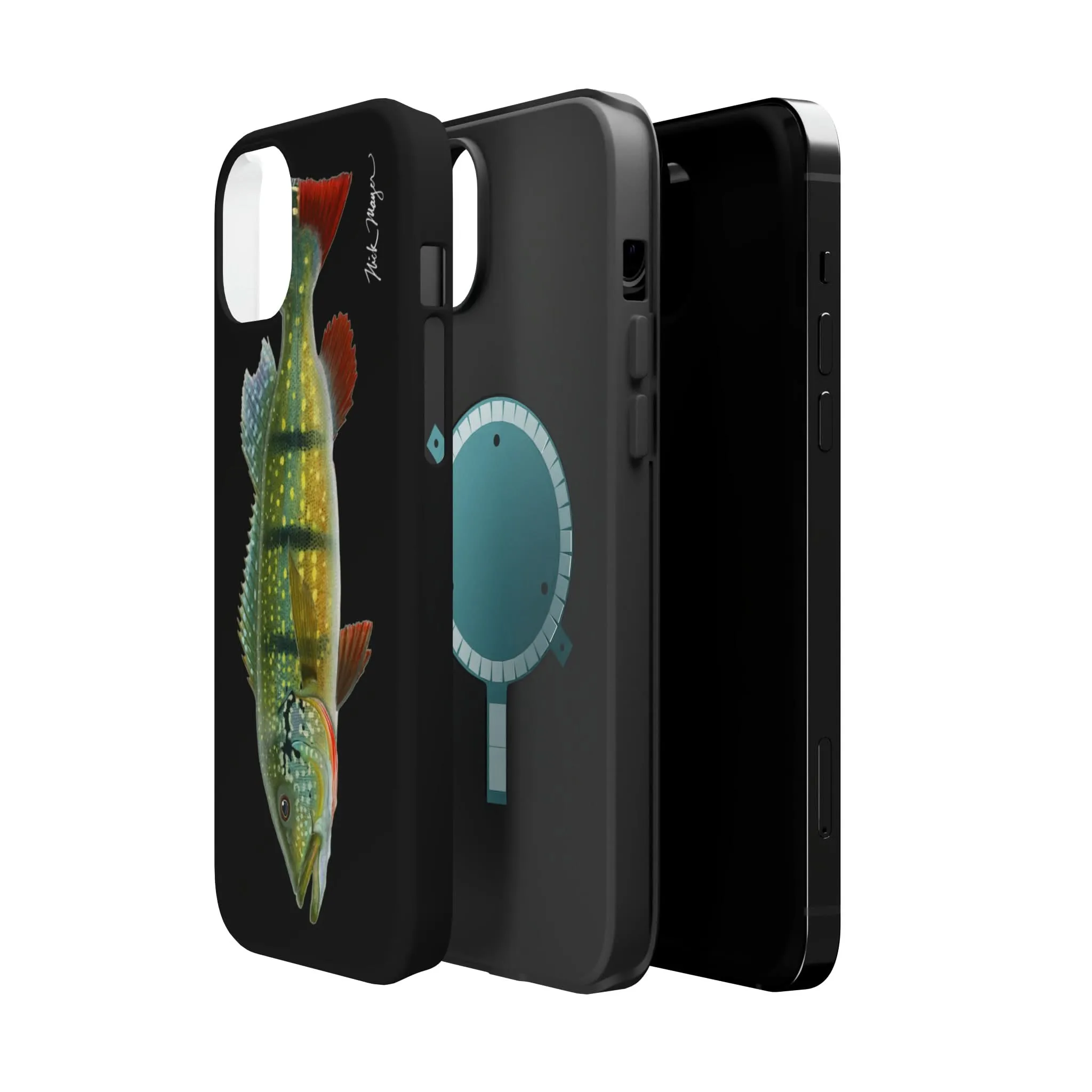 Peacock Bass MagSafe Black iPhone Case