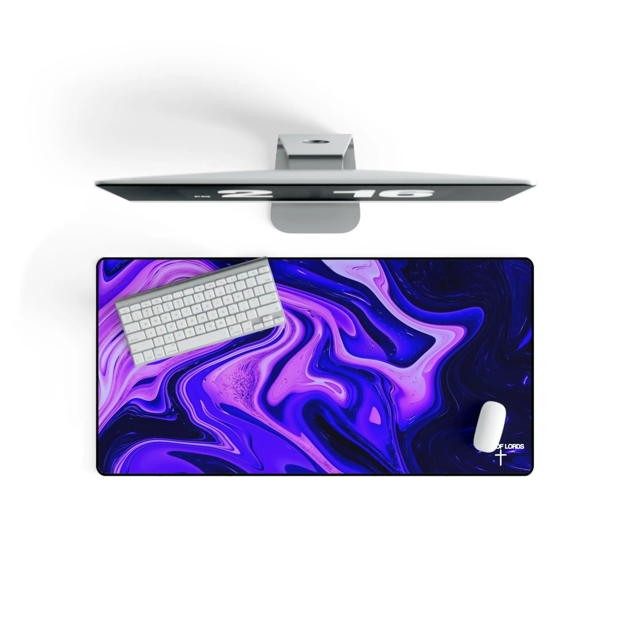 Purple Liquid Desk Mat