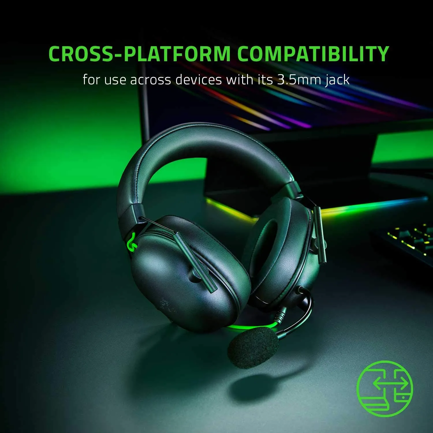 Razer Blackshark V2 X ESports Headset, Multi-Platform Wired