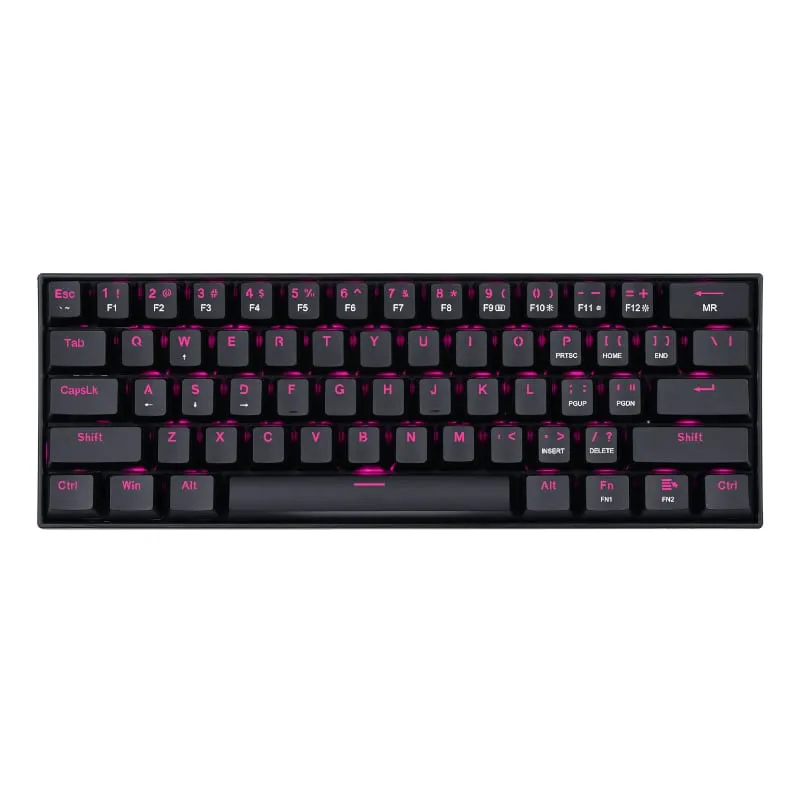 Redragon Dragonborn Wired Mechanical Keyboard Red Led
67Key Design - Black