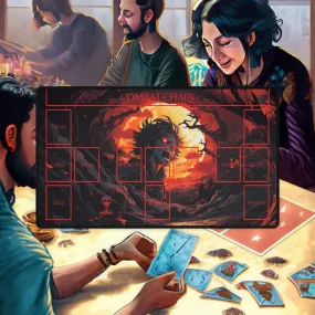 SCBC:  "Blood Moon" Play Mat. Flesh & Blood. Card Game. Brute. Cards. Fun. Play Mat. Birthday Gift. Gift For Nerds.