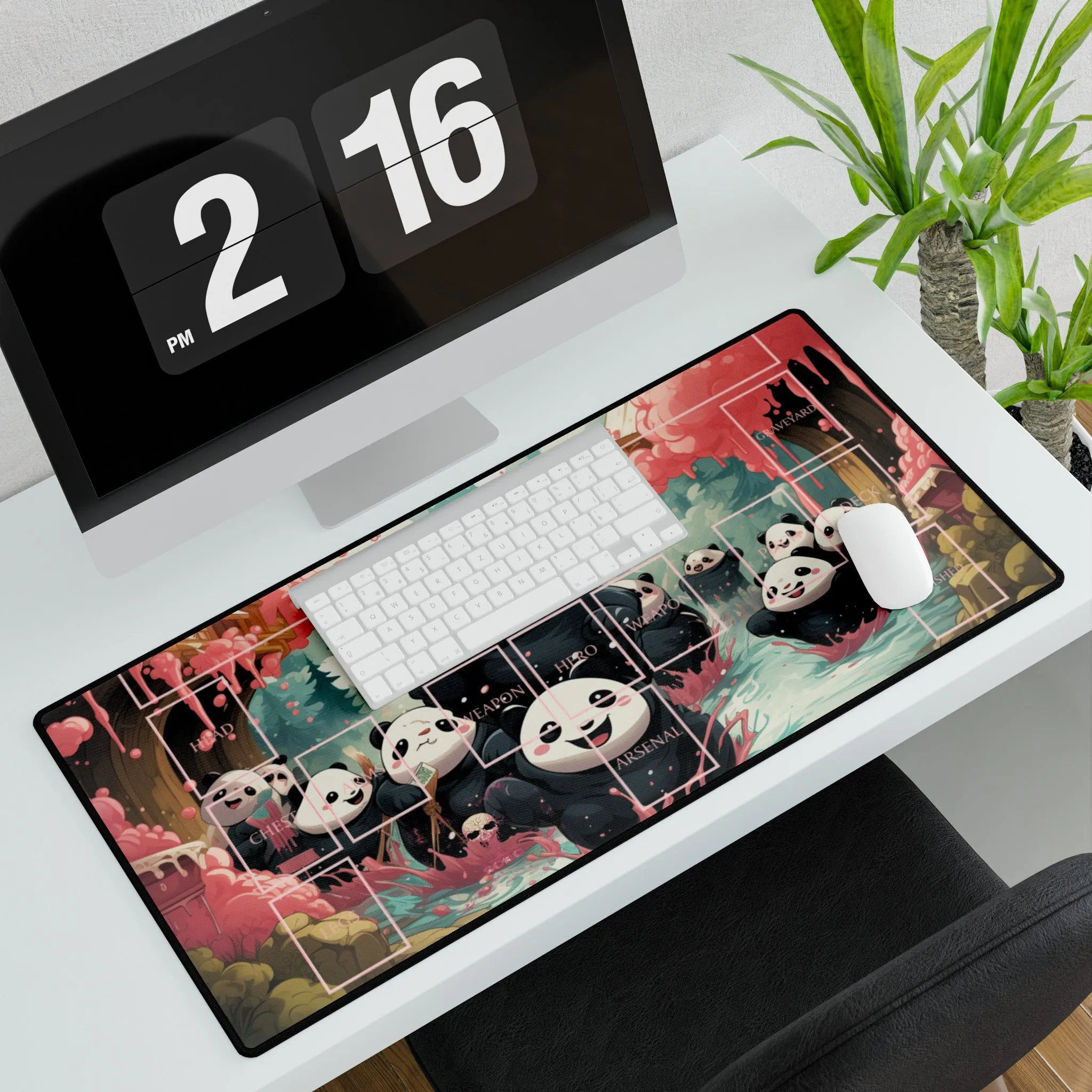 SCBC: "River Pandas" Play Mat. Flesh & Blood. Card Game. Brute. Cards. Fun. Play Mat. Birthday Gift. Gift For Nerds.