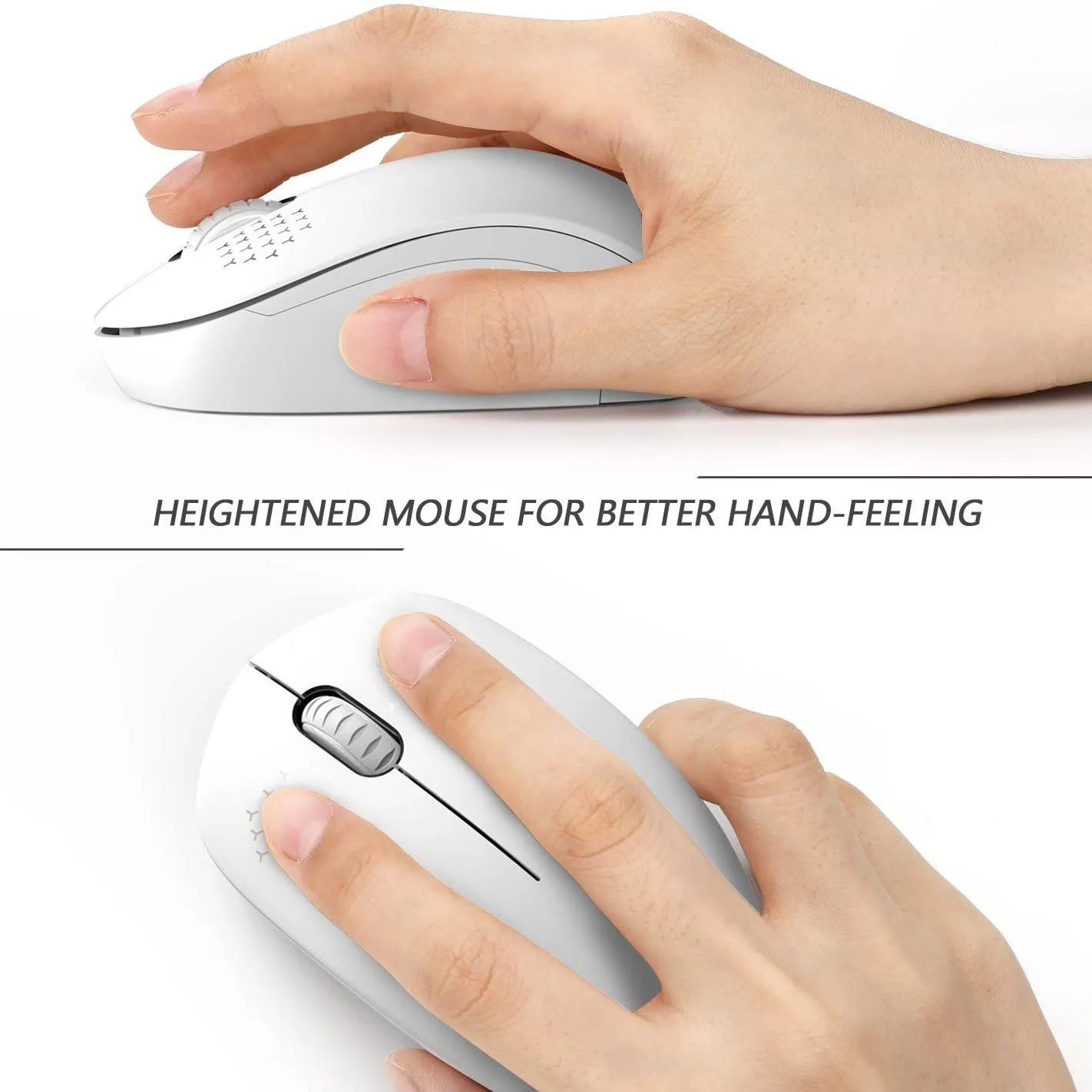 Seenda Wireless Mouse, 2.4G Noiseless Mouse with USB Receiver Portable