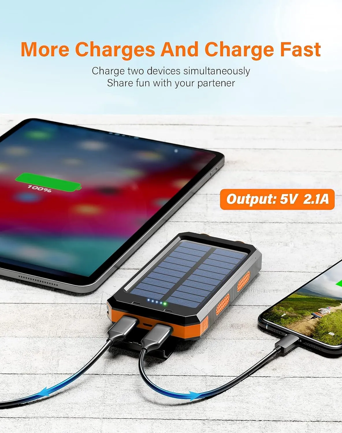 Solar Power Bank Solar Charger 20000Mah