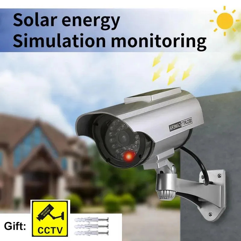 Solar Power Security Camera: Deter Criminals with LED Light