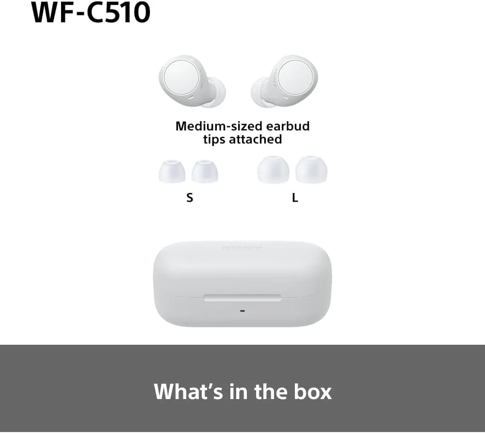 Sony WF-C510 Wireless Bluetooth Earbuds White -WF-C510WC