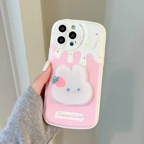 Strawberry Ice Cream Bunny iPhone Case