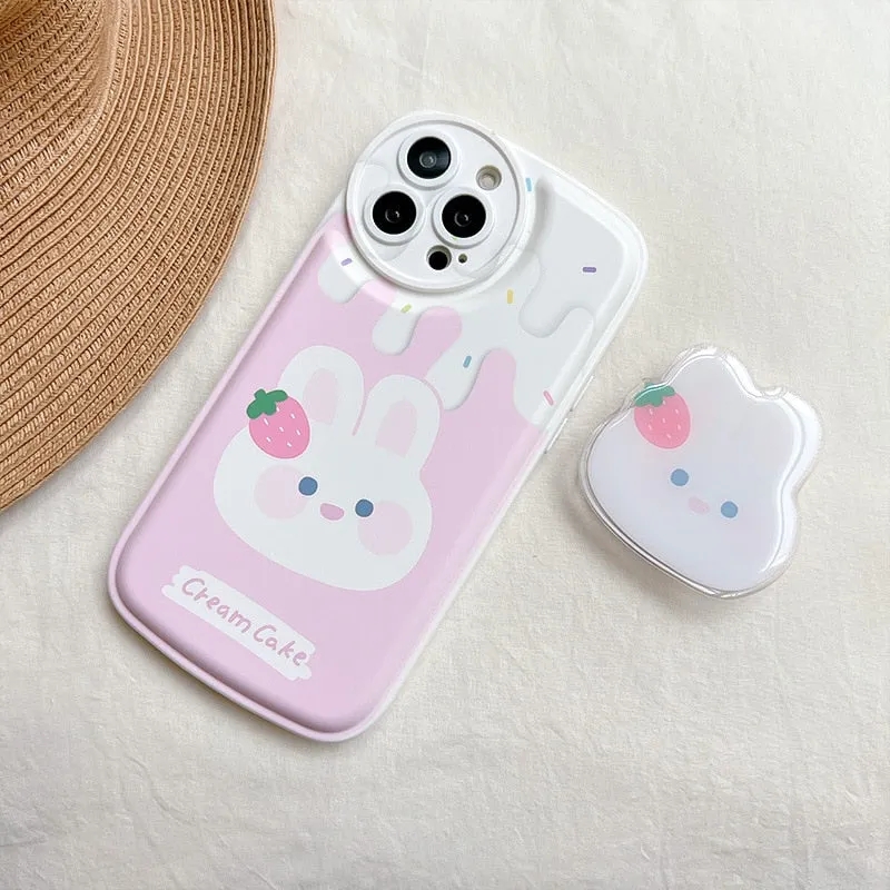 Strawberry Ice Cream Bunny iPhone Case