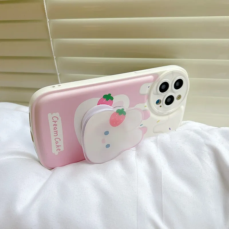 Strawberry Ice Cream Bunny iPhone Case