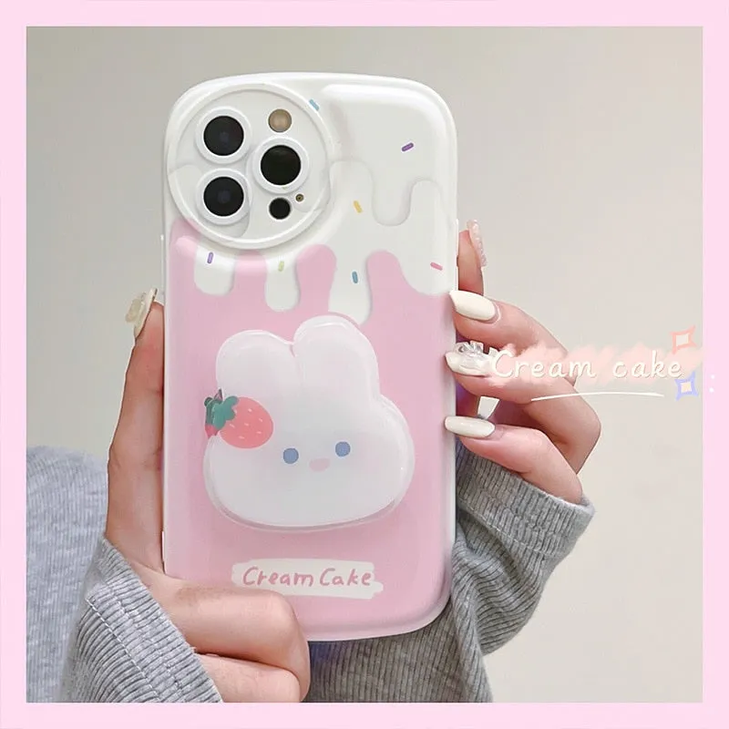 Strawberry Ice Cream Bunny iPhone Case