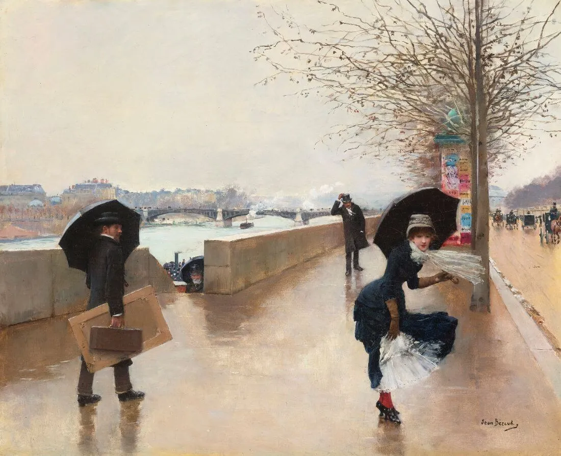 The Wind - Jean Béraud - Canvas Prints