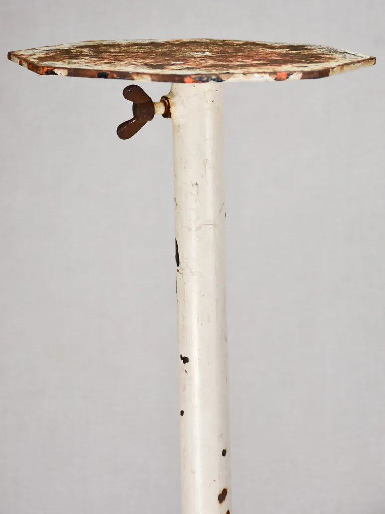 Two adjustable iron pot plant stands - early 20th century