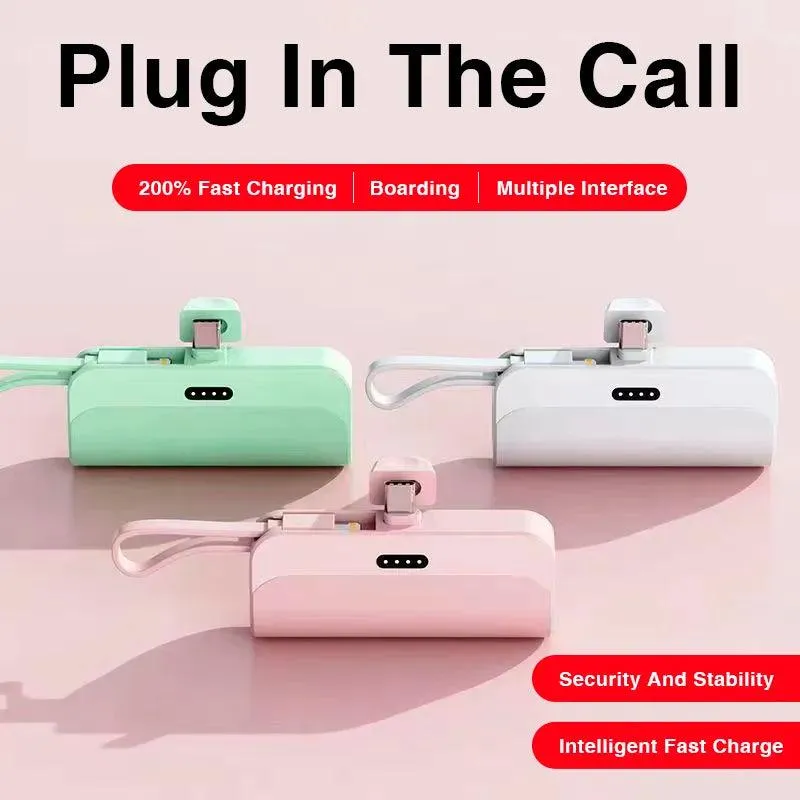 Ultra-Compact Fast Charging Power Bank for iPhone & Samsung