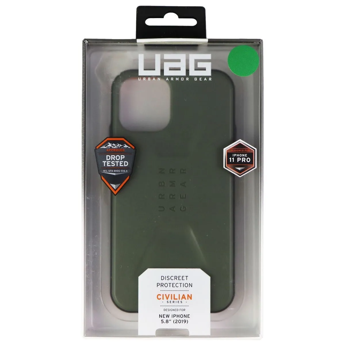 Urban Armor Gear Civilian Series Hard Case for iPhone 11 Pro - Olive Drab