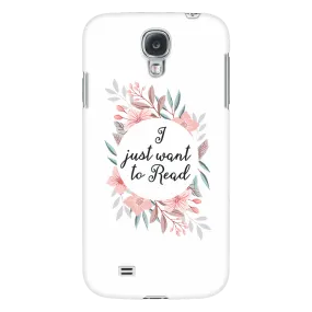 want to read floral phone case white