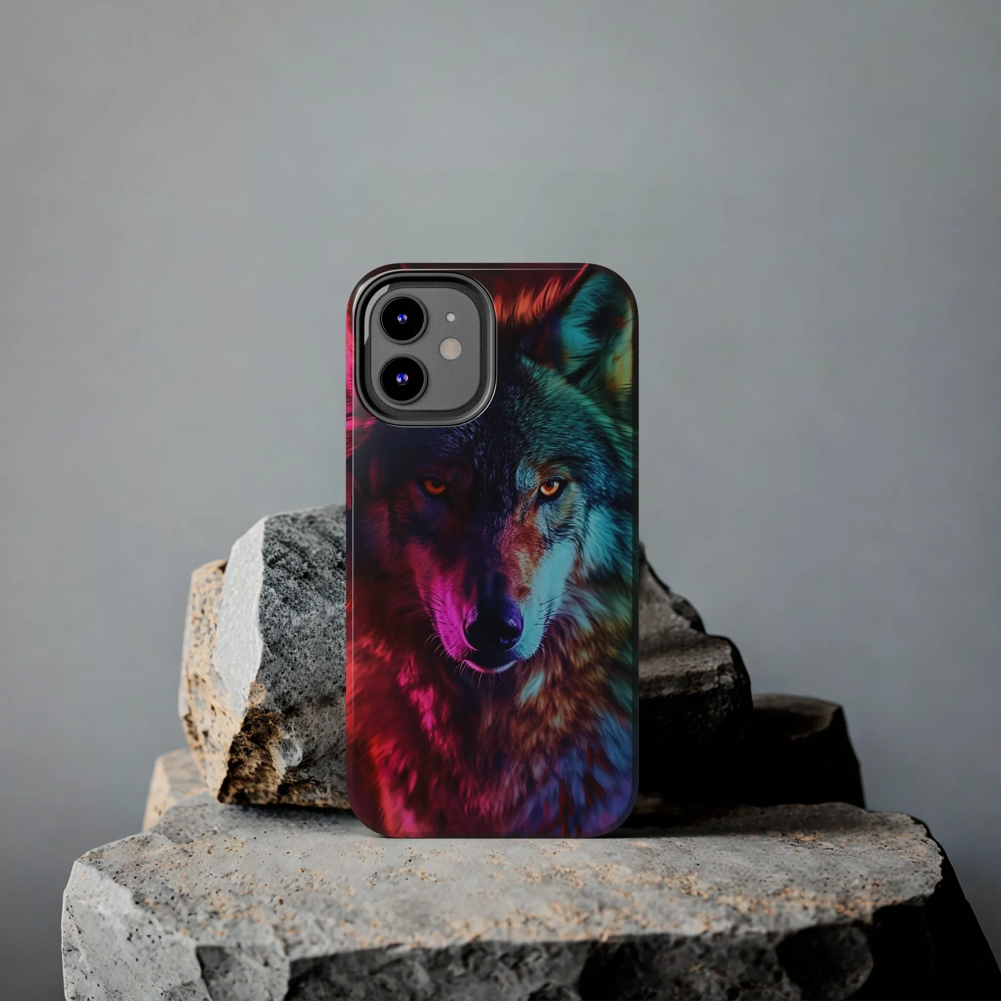 Wolf Digital print Design Tough Phone Case compatible with a large variety of iPhone models, Gift, Phone Case