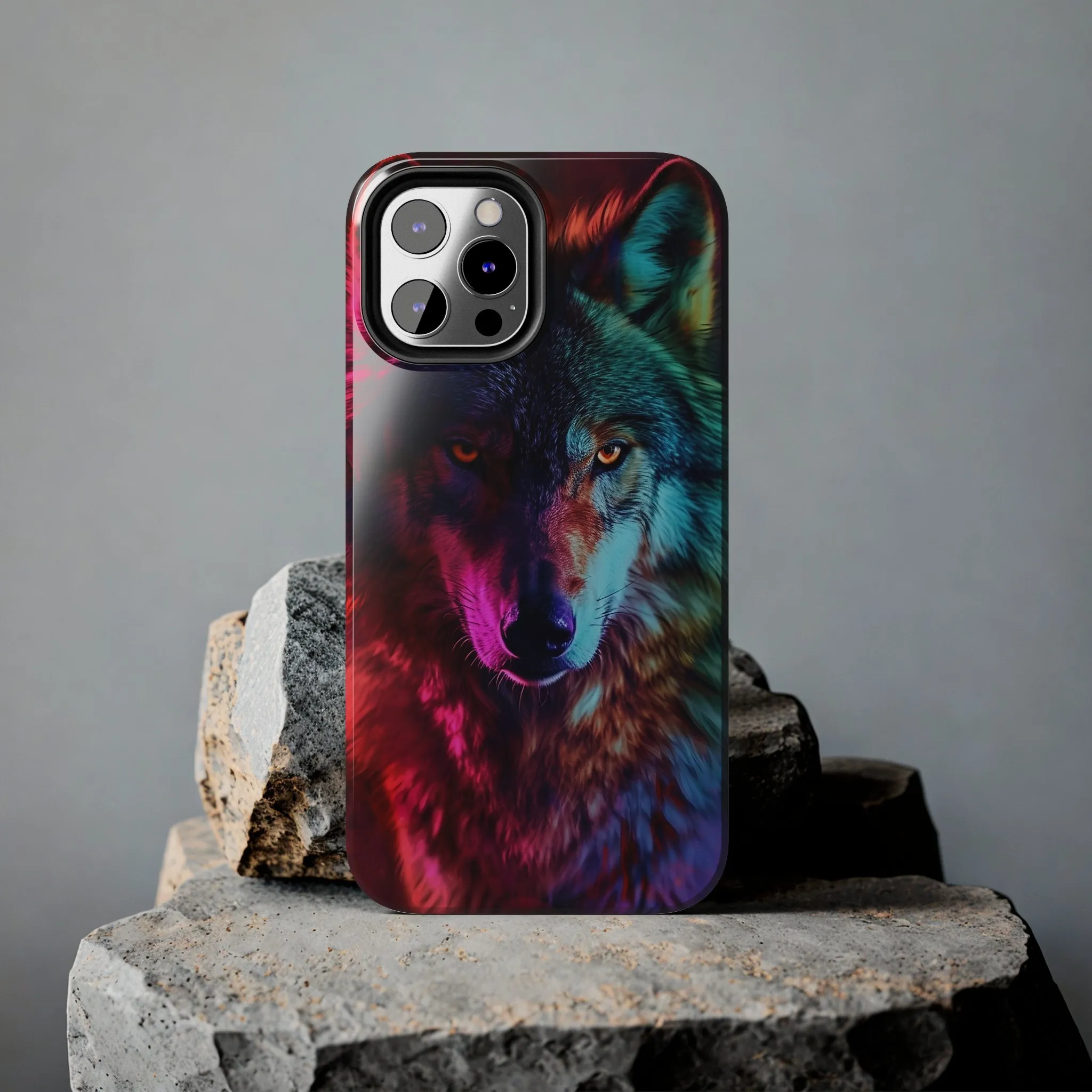 Wolf Digital print Design Tough Phone Case compatible with a large variety of iPhone models, Gift, Phone Case