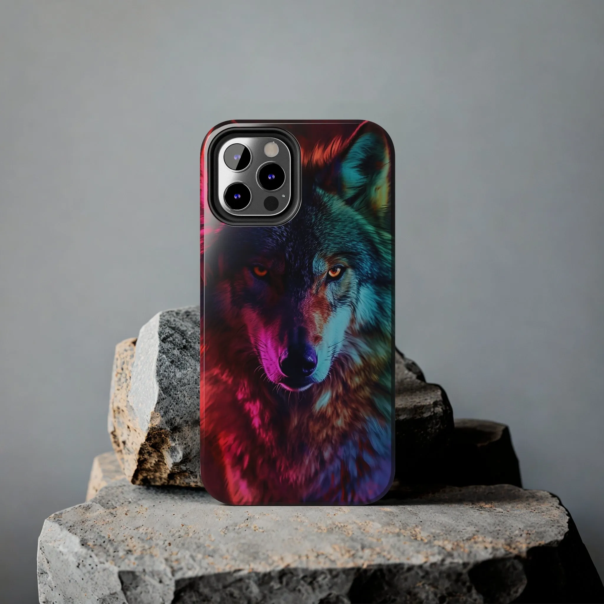 Wolf Digital print Design Tough Phone Case compatible with a large variety of iPhone models, Gift, Phone Case