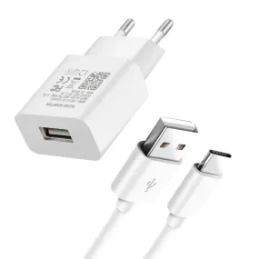 Xiaomi Universal 5V 2A Wall Charger & USB Type-C Cable for Poco M3, Redmi 9, Note 9T, and More