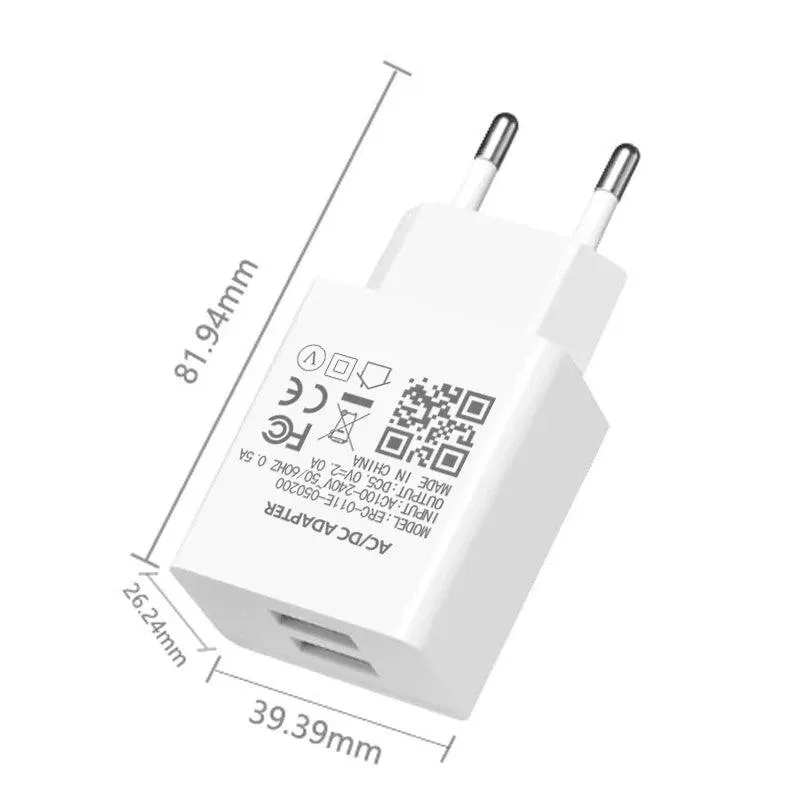 Xiaomi Universal 5V 2A Wall Charger & USB Type-C Cable for Poco M3, Redmi 9, Note 9T, and More