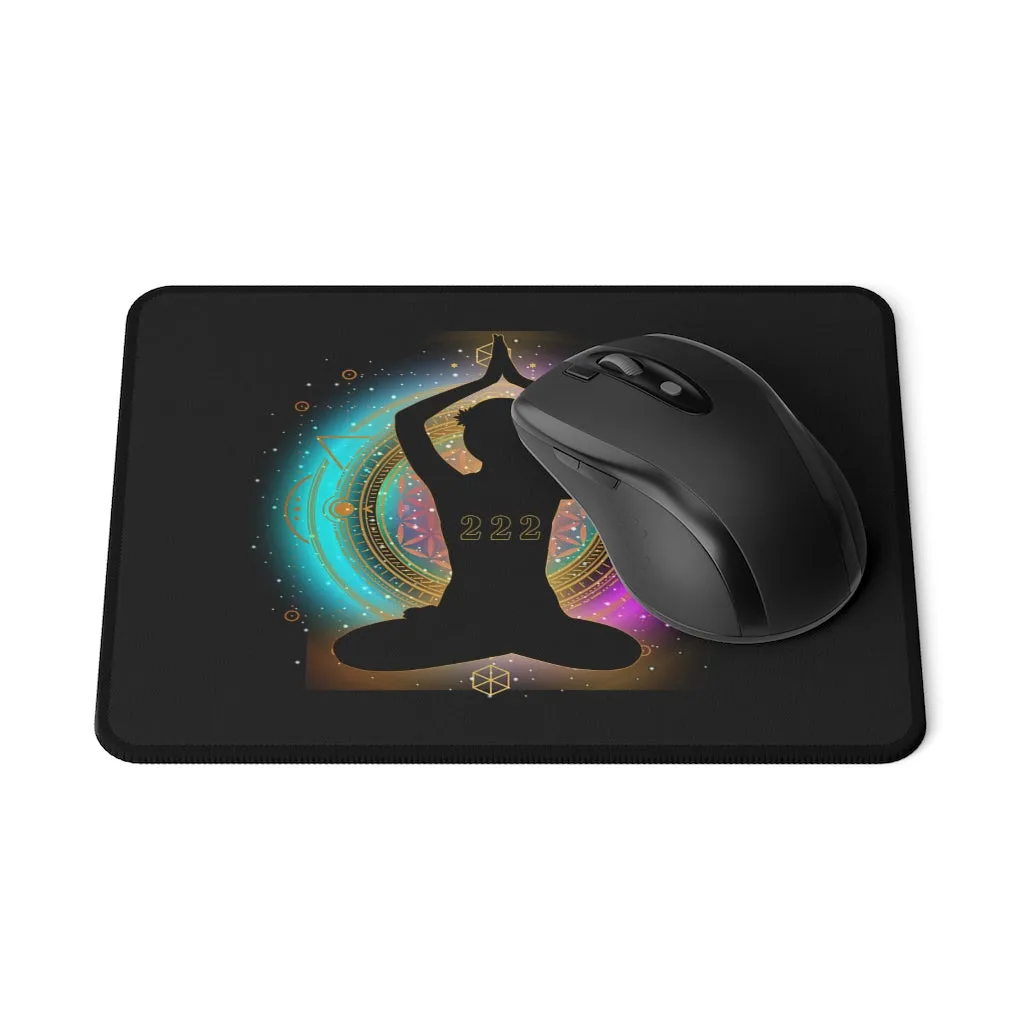 Yoga Spiritual Meditation Non Slip Mouse Pad - Alignment 222 Angel Number