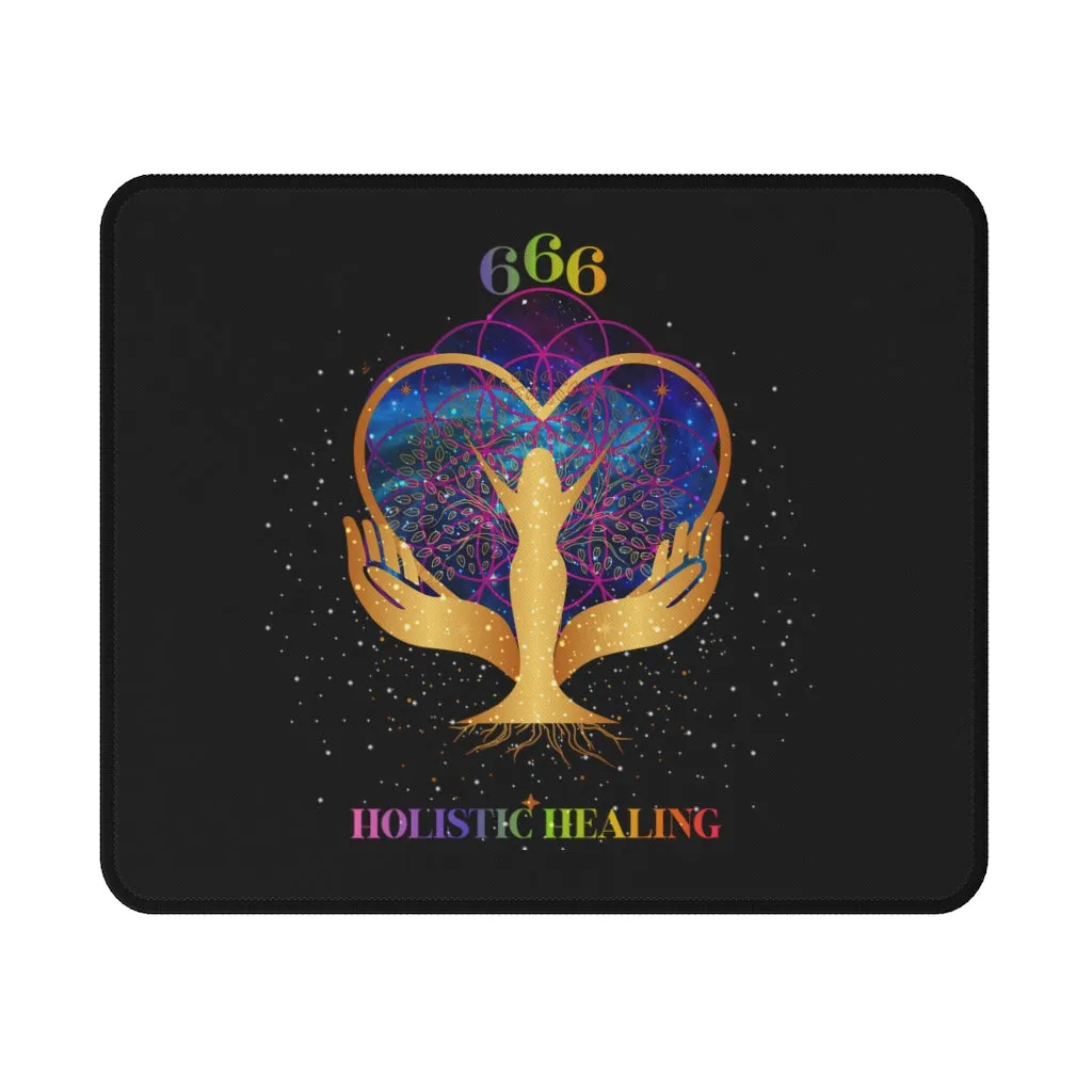 Yoga Spiritual Meditation Non Slip Mouse Pad - Reflection 666 Angel Number